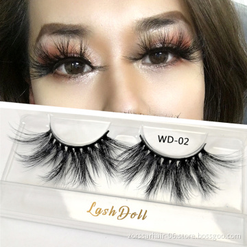 100% Mink Fur False Eyelashes Wholesale Private Label Free Sample Customize Packaging Real 3D Mink Eyelashes